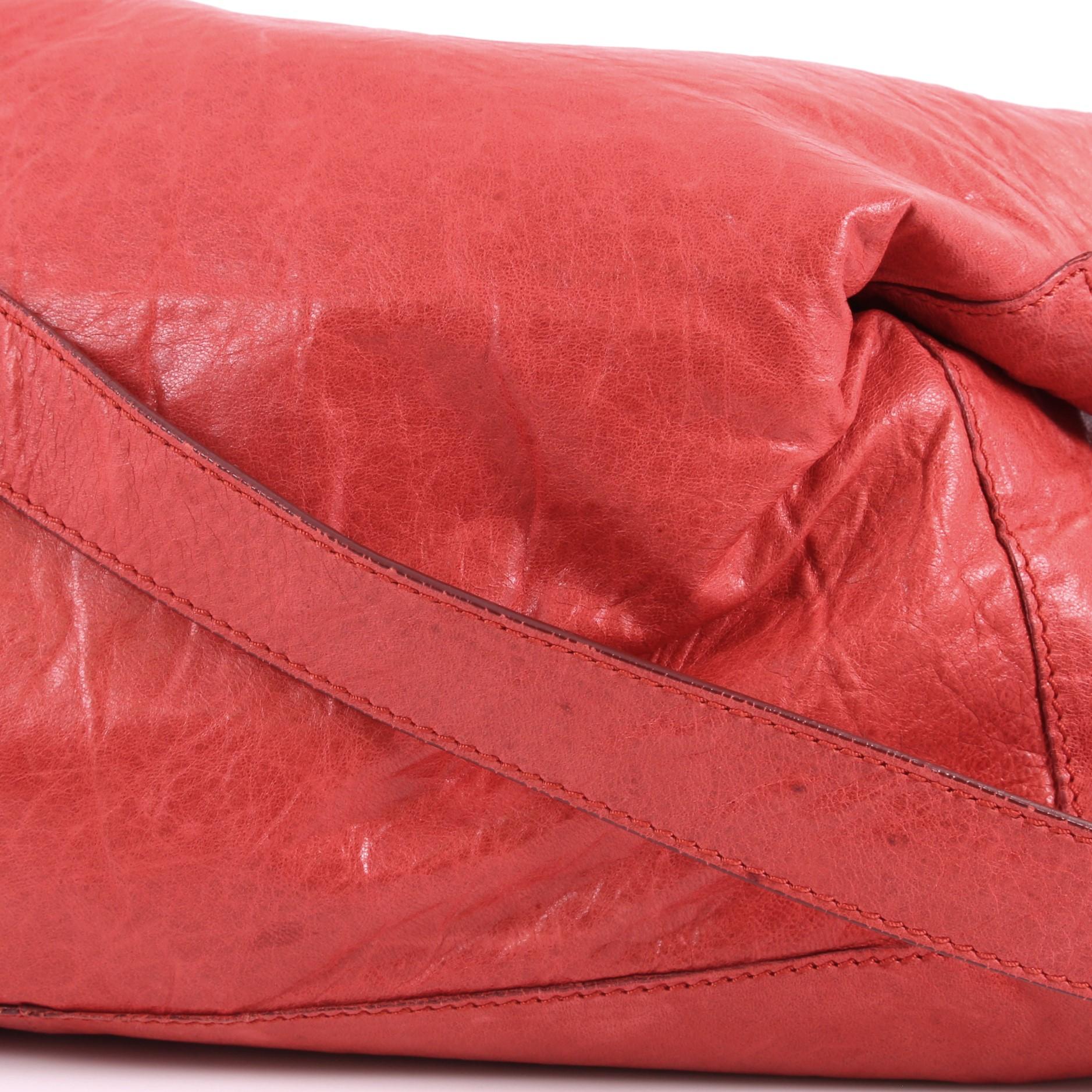 Women's Fendi Giant Baguette Whipstitched Leather