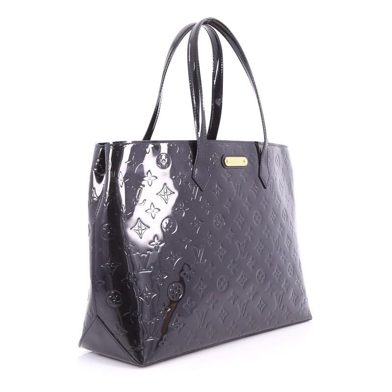 Black Louis Vuitton Wilshire Handbag Monogram Vernis MM