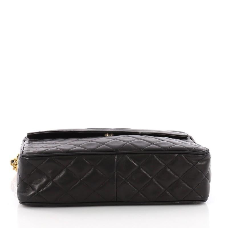 Chanel Vintage Front Pocket Camera Bag Quilted Lambskin Medium In Good Condition In NY, NY