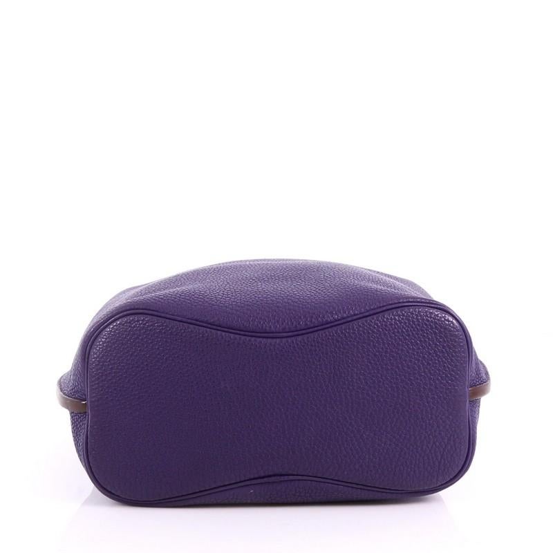 Purple Hermes So Kelly Handbag Togo 26