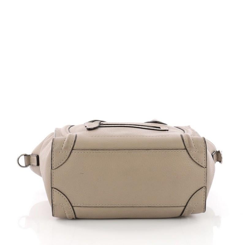 Women's or Men's Celine Luggage Handbag Grainy Leather Nano