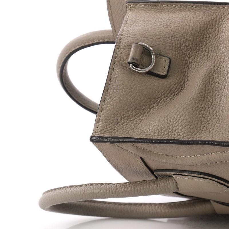 Celine Luggage Handbag Grainy Leather Nano 7