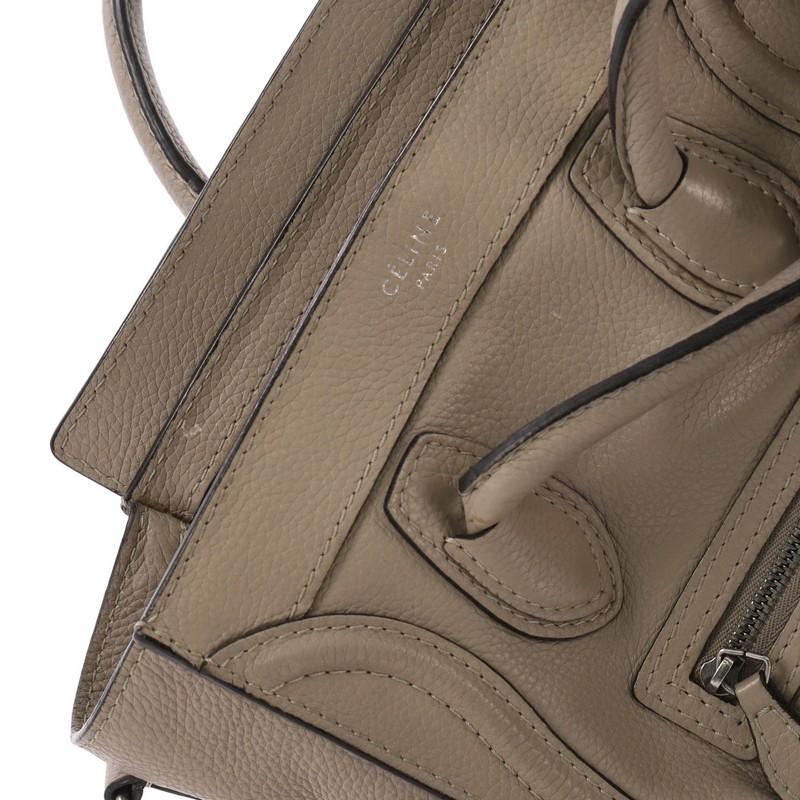 Celine Luggage Handbag Grainy Leather Nano 3