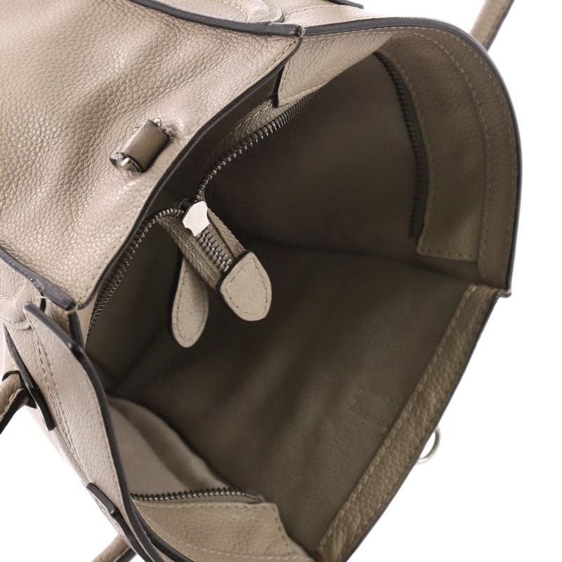 Celine Luggage Handbag Grainy Leather Nano 4