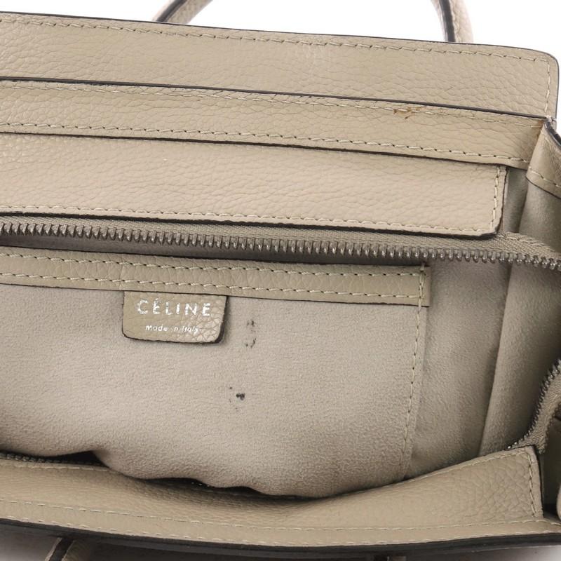 Celine Luggage Handbag Grainy Leather Nano 5