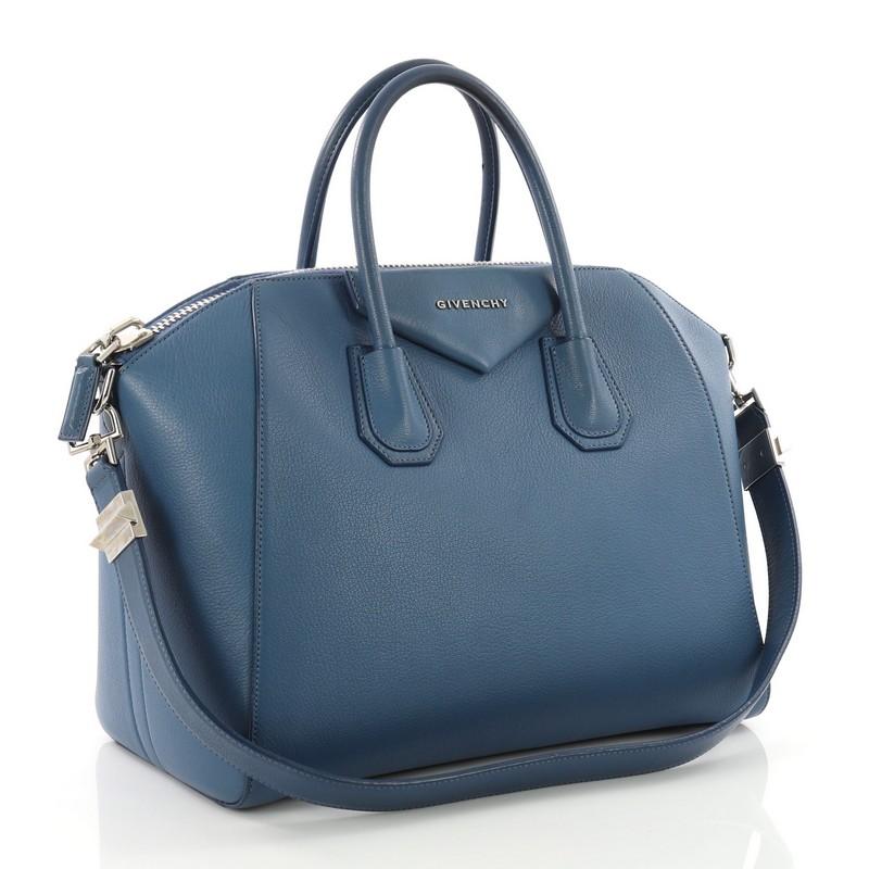Blue Givenchy Antigona Bag Leather Medium