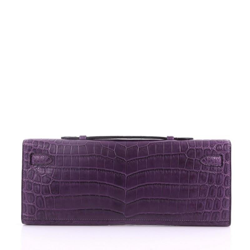 Hermes Kelly Cut Pochette Niloticus Crocodile In Good Condition In NY, NY