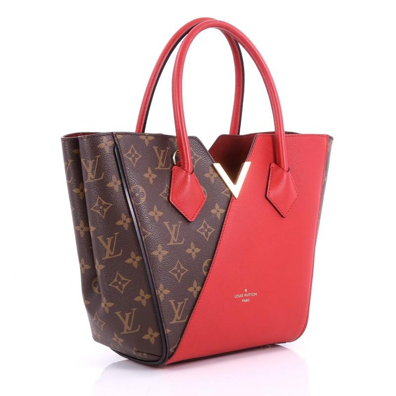 Brown Louis Vuitton Kimono Handbag Monogram Canvas and Leather PM