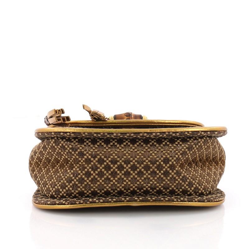 Gucci New Bamboo Top Handle Bag Diamante Jacquard Mini 1