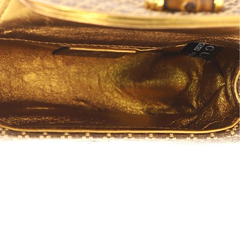 Gucci New Bamboo Top Handle Bag Diamante Jacquard Mini 2