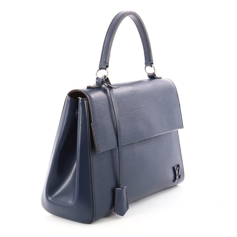 Black Louis Vuitton Cluny Top Handle Bag Epi Leather MM