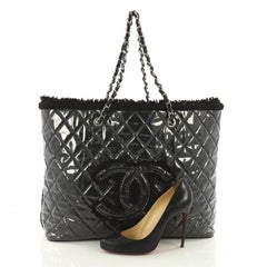 Chanel Funny Tweed Tote Quilted Vinyl Large