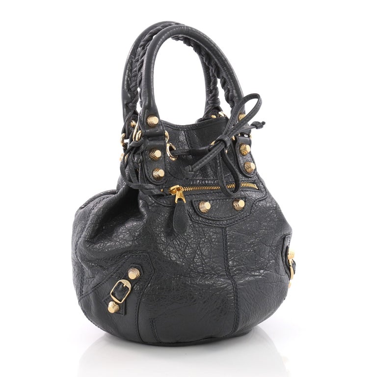 balenciaga giant pom pom bag