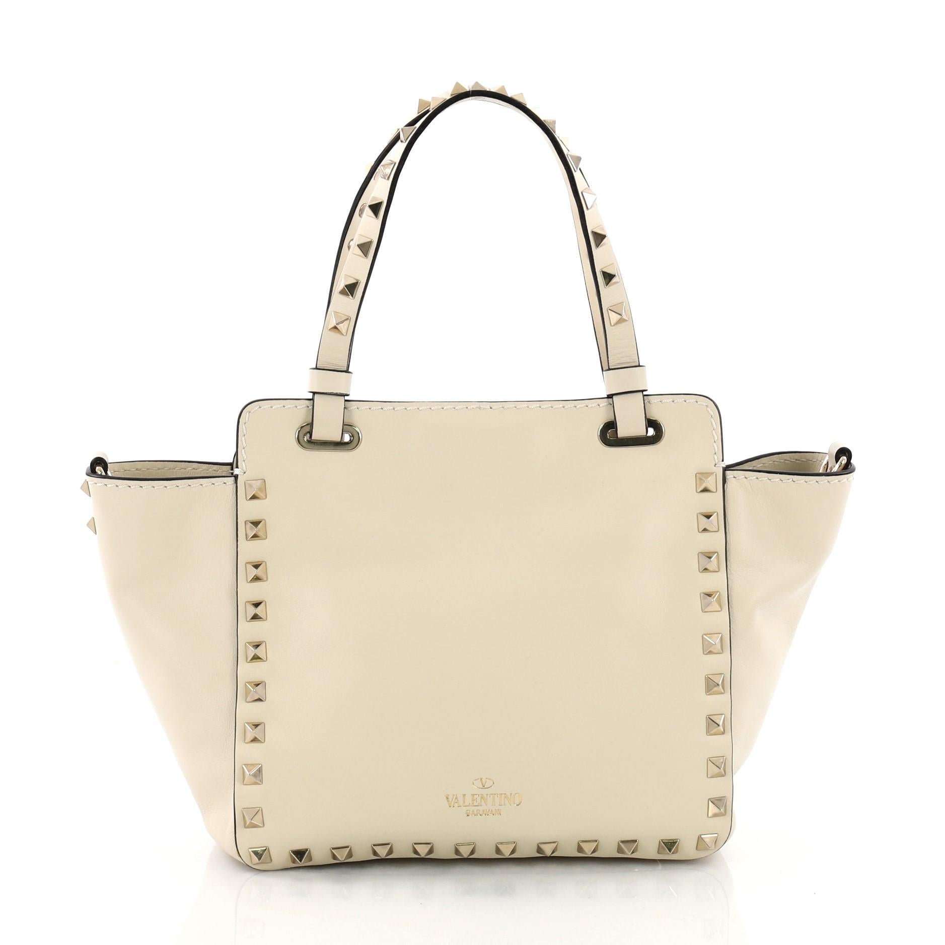 Valentino Rockstud Tote Soft Leather Mini In Good Condition In NY, NY