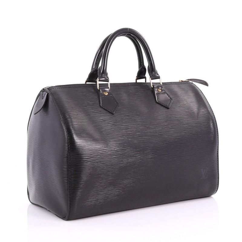 Black Louis Vuitton Speedy Handbag Epi Leather 30