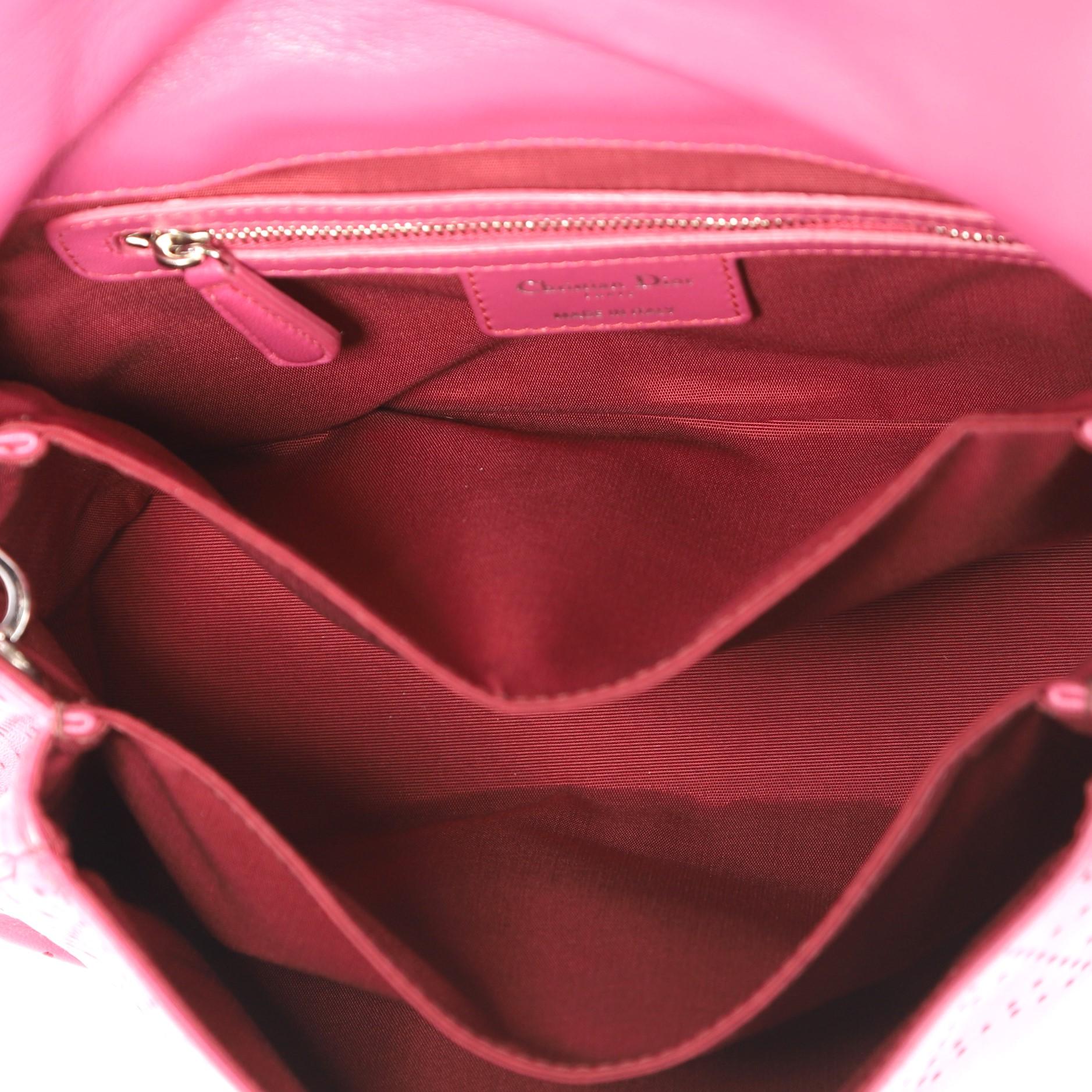 Christian Dior New Lock Ruffle Flap Bag Perforated Leather Small 1