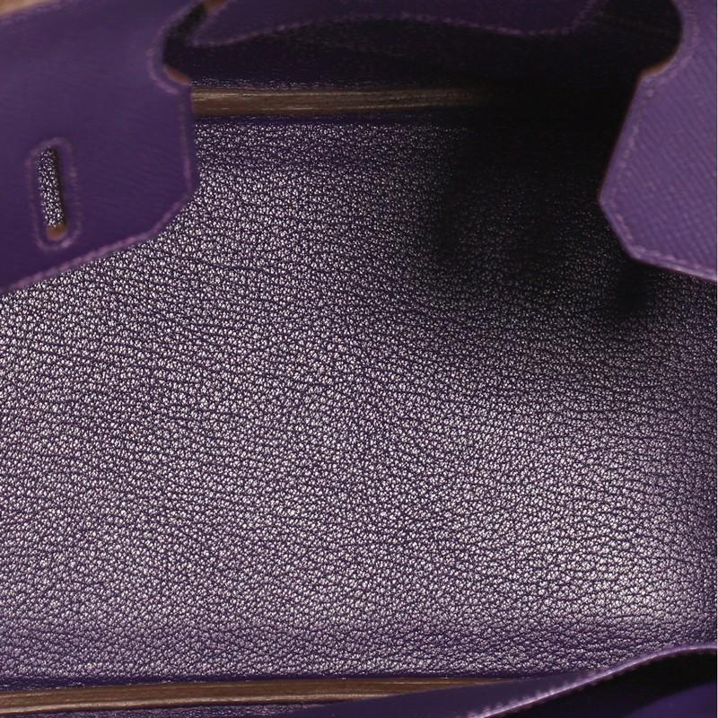 Hermes Birkin Handbag Iris Epsom with Gold Hardware 30 2