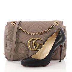 Gucci GG Marmont Flap Bag Matelasse Leather Medium