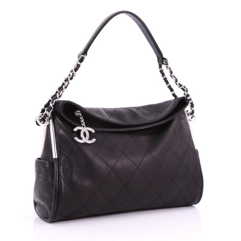 Black Chanel Ultimate Soft Hobo Quilted Leather Medium