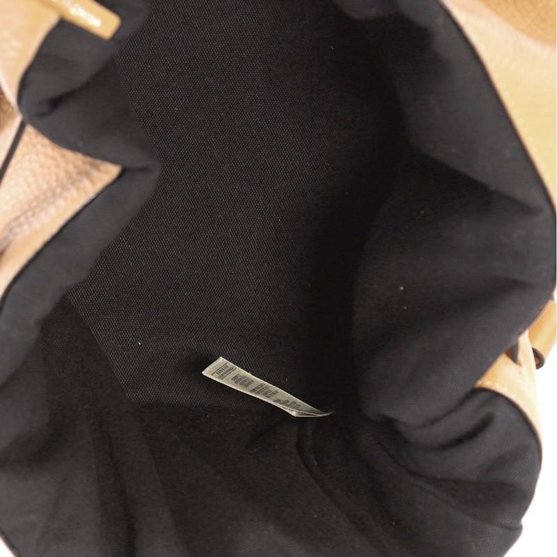 Burberry Ashby Drawstring Handbag House Check Canvas with Leather Large 1