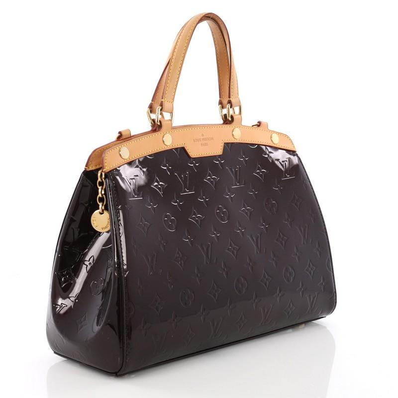 Black Louis Vuitton Brea Handbag Monogram Vernis MM