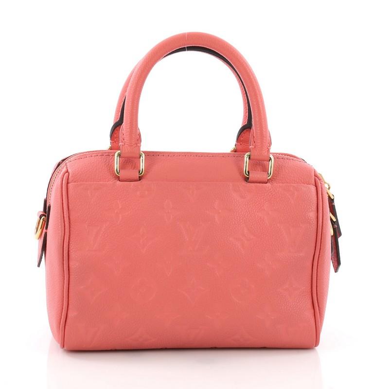 Orange Louis Vuitton Speedy Bandouliere NM Handbag Monogram Empreinte Leather 20
