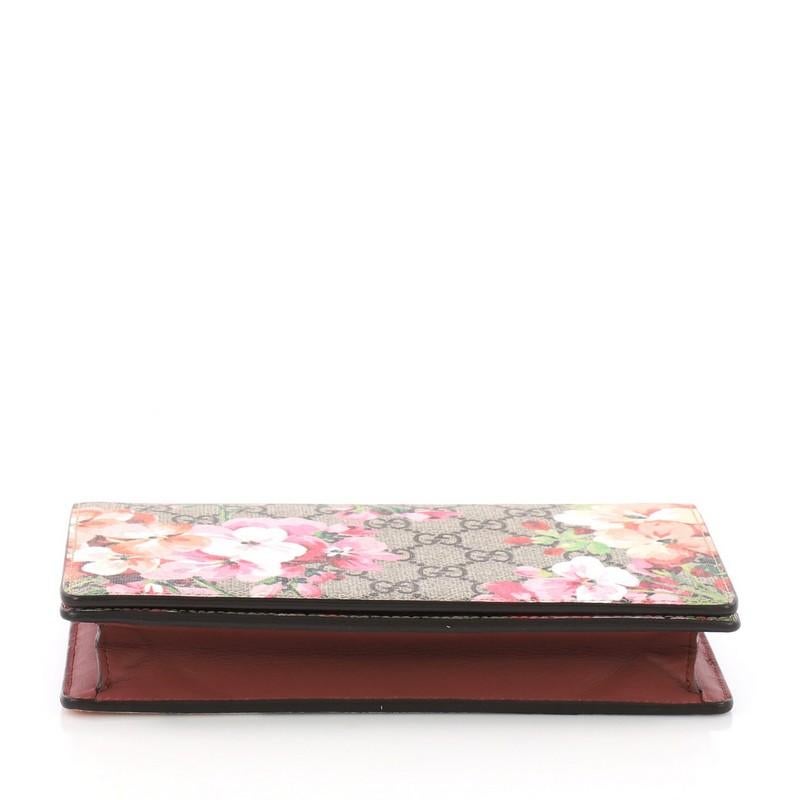 Women's or Men's Gucci Chain Wallet Blooms Print GG Coated Canvas