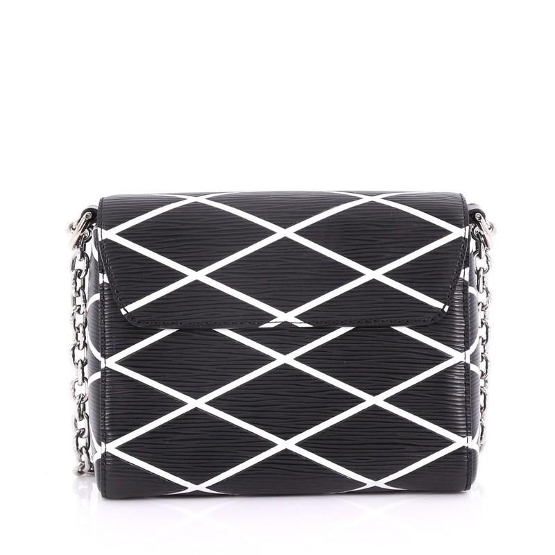 Black Louis Vuitton Twist Handbag Limited Edition Malletage Epi Leather PM