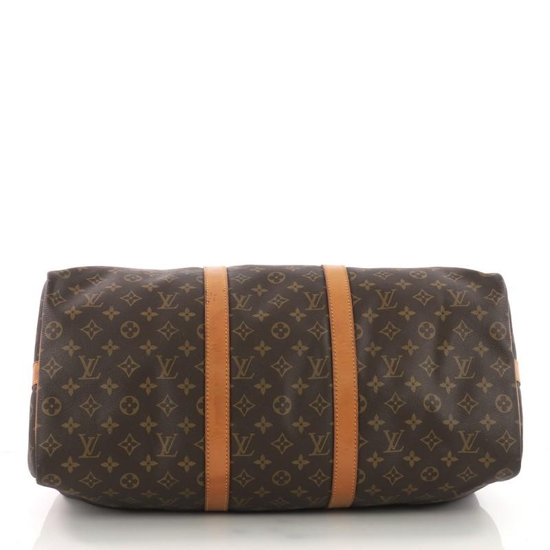 Women's or Men's Louis Vuitton Keepall Bandouliere Bag Monogram Canvas 50