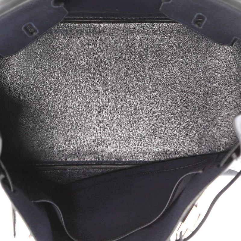 Hermes Birkin Handbag Indigo Evergrain with Palladium Hardware 35 1