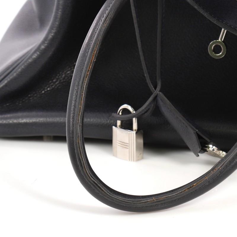 Hermes Birkin Handbag Indigo Evergrain with Palladium Hardware 35 4