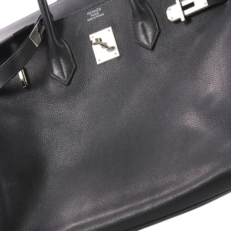 Hermes Birkin Handbag Indigo Evergrain with Palladium Hardware 35 8