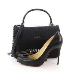 Chanel Trendy CC Top Handle Bag Quilted Denim Small