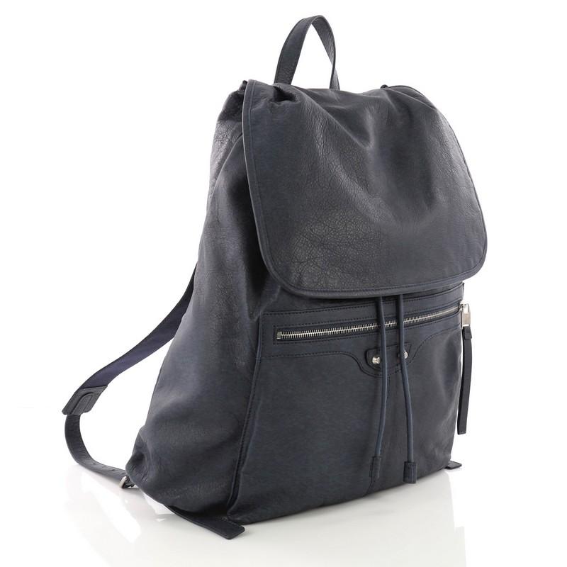 Black Balenciaga Classic Traveler S Backpack Leather