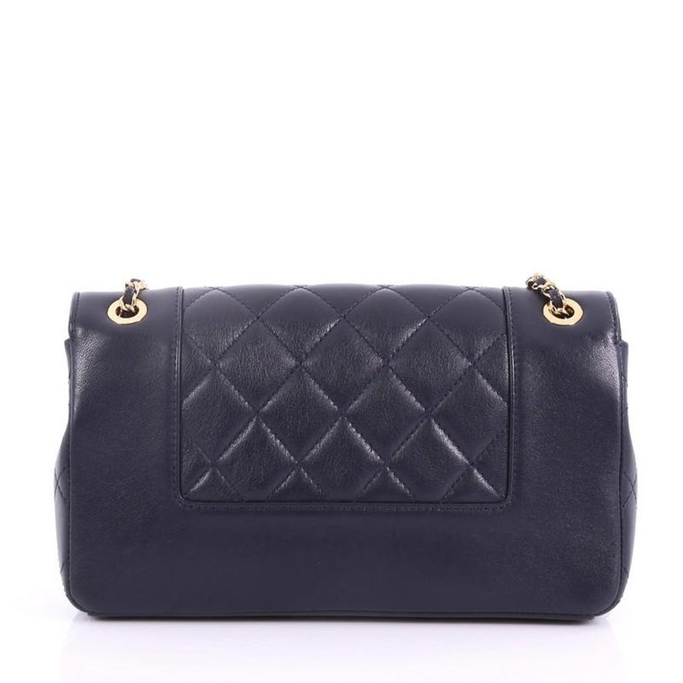 Chanel Mademoiselle Vintage Flap Bag Quilted Sheepskin Small