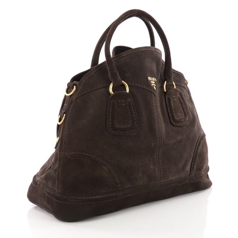 prada brown suede bag