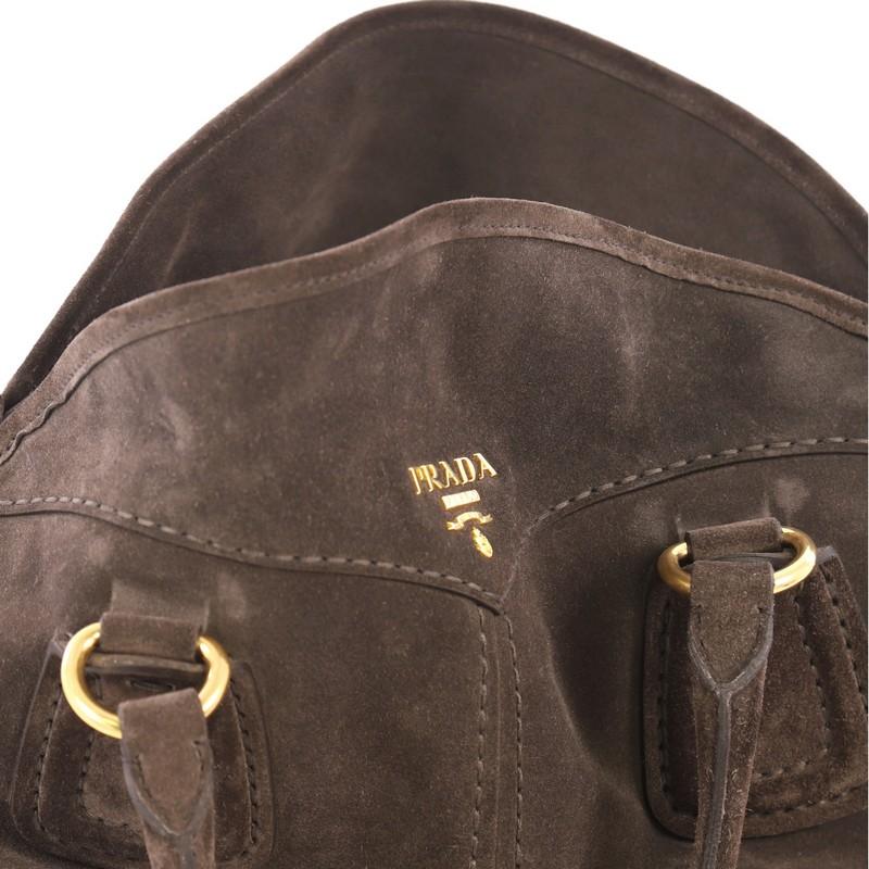 Prada Convertible Bowler Bag Suede Large 1