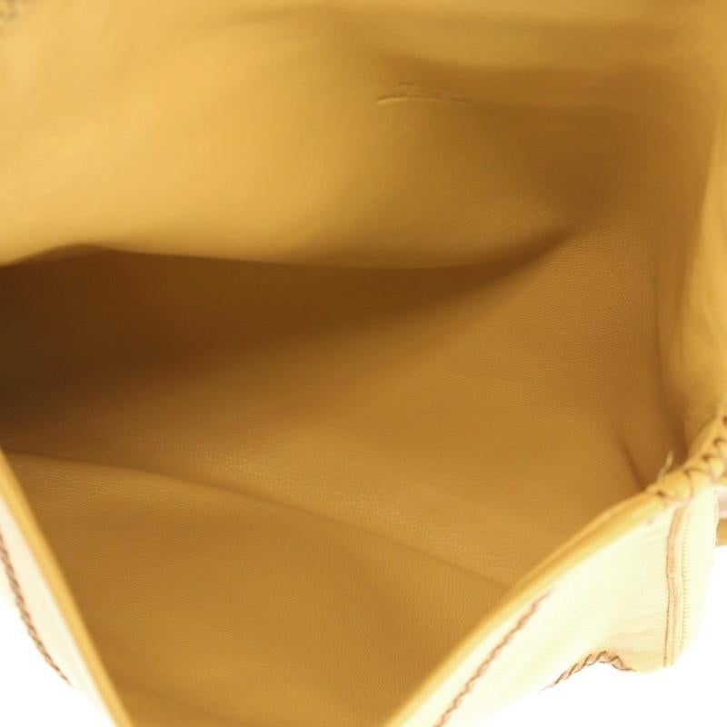 Brown Hermes Tassel Envelope Crossbody Bag Leather Small