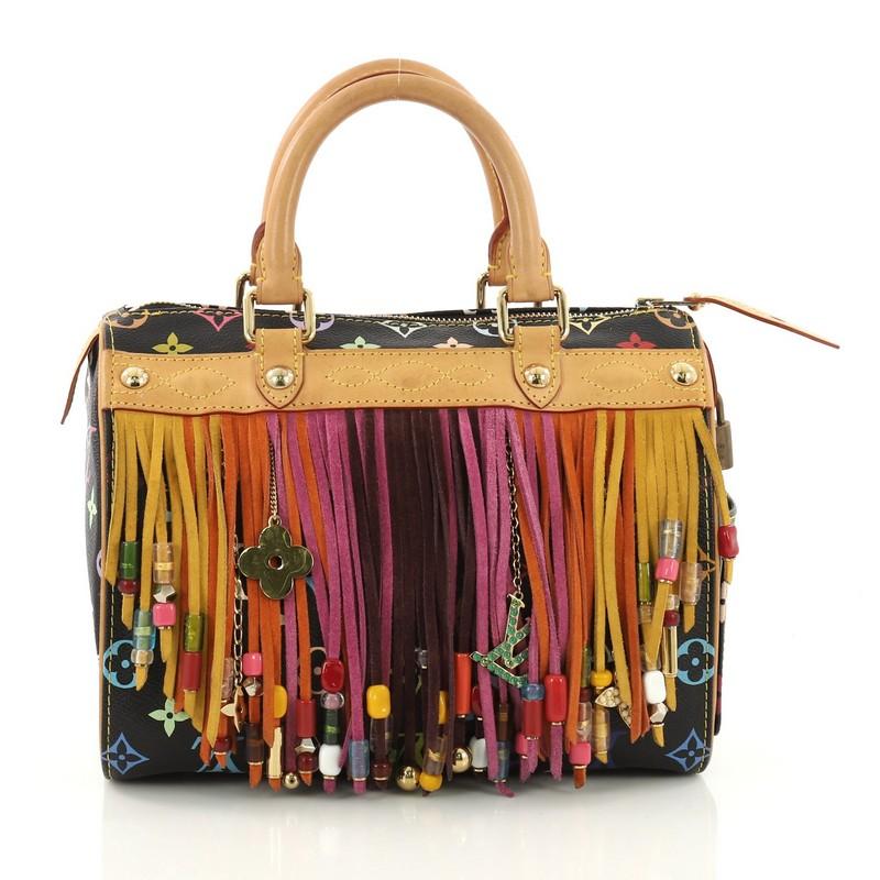 Louis Vuitton Speedy Handbag Limited Edition Fringe Monogram Multicolor 2 In Good Condition In NY, NY