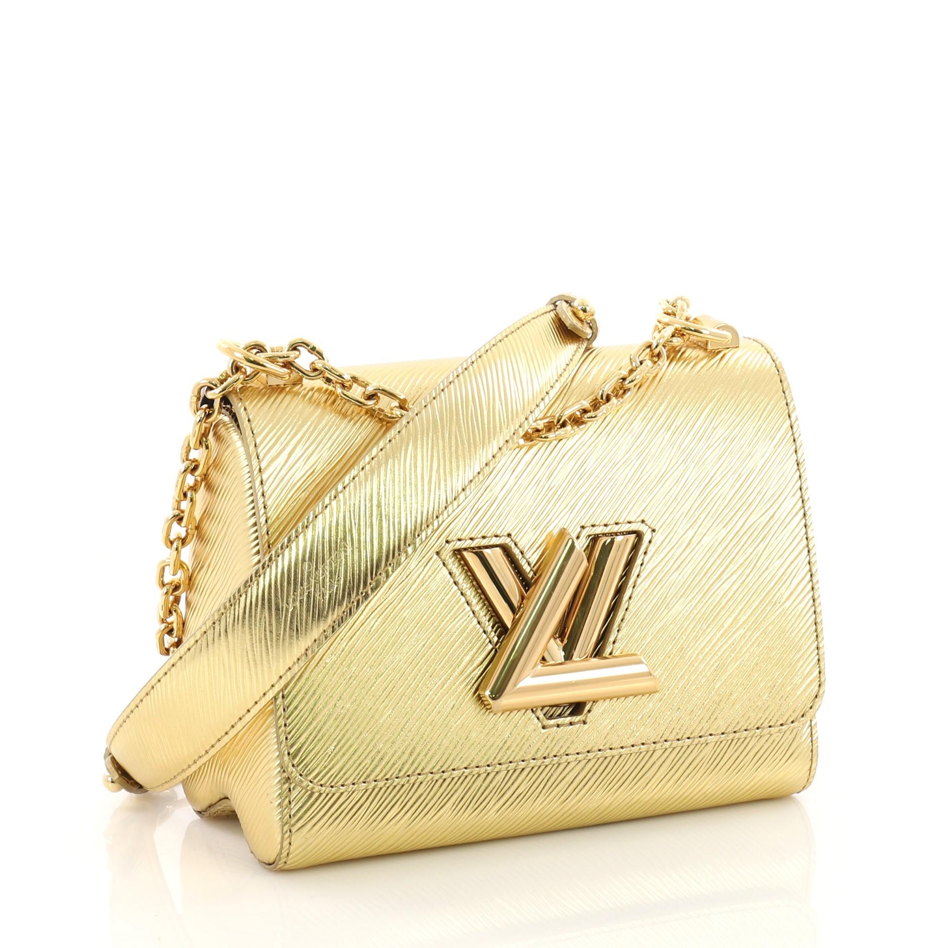 Beige Louis Vuitton Twist Handbag Epi Leather PM