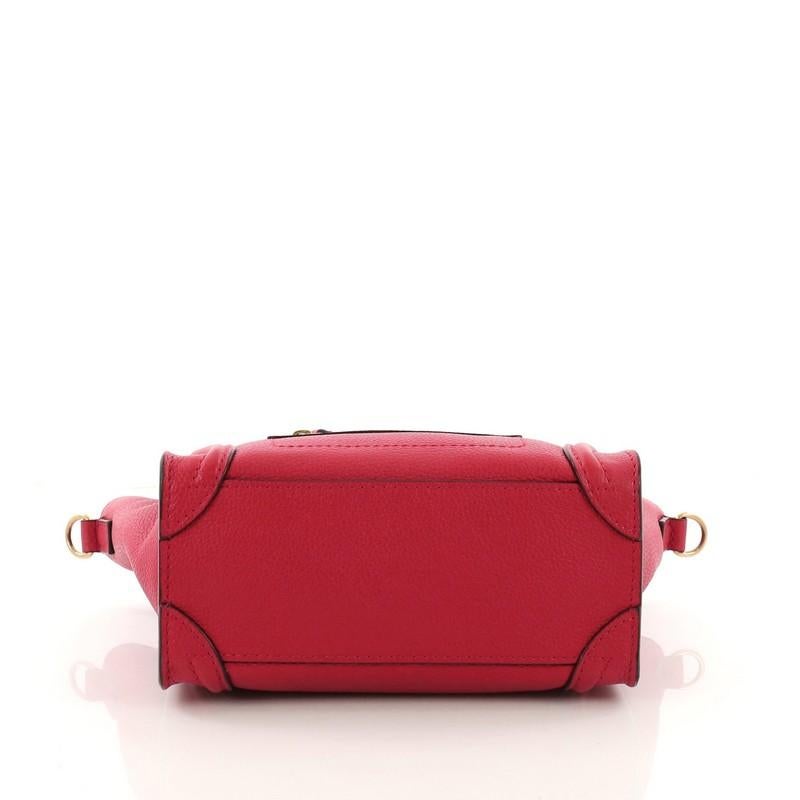 Celine Luggage Handbag Grainy Leather Nano 1