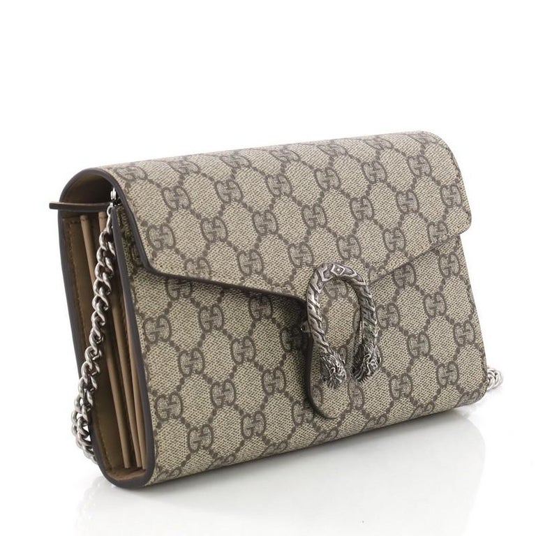 Gucci Dionysus Chain Wallet GG Coated Canvas Small at 1stdibs