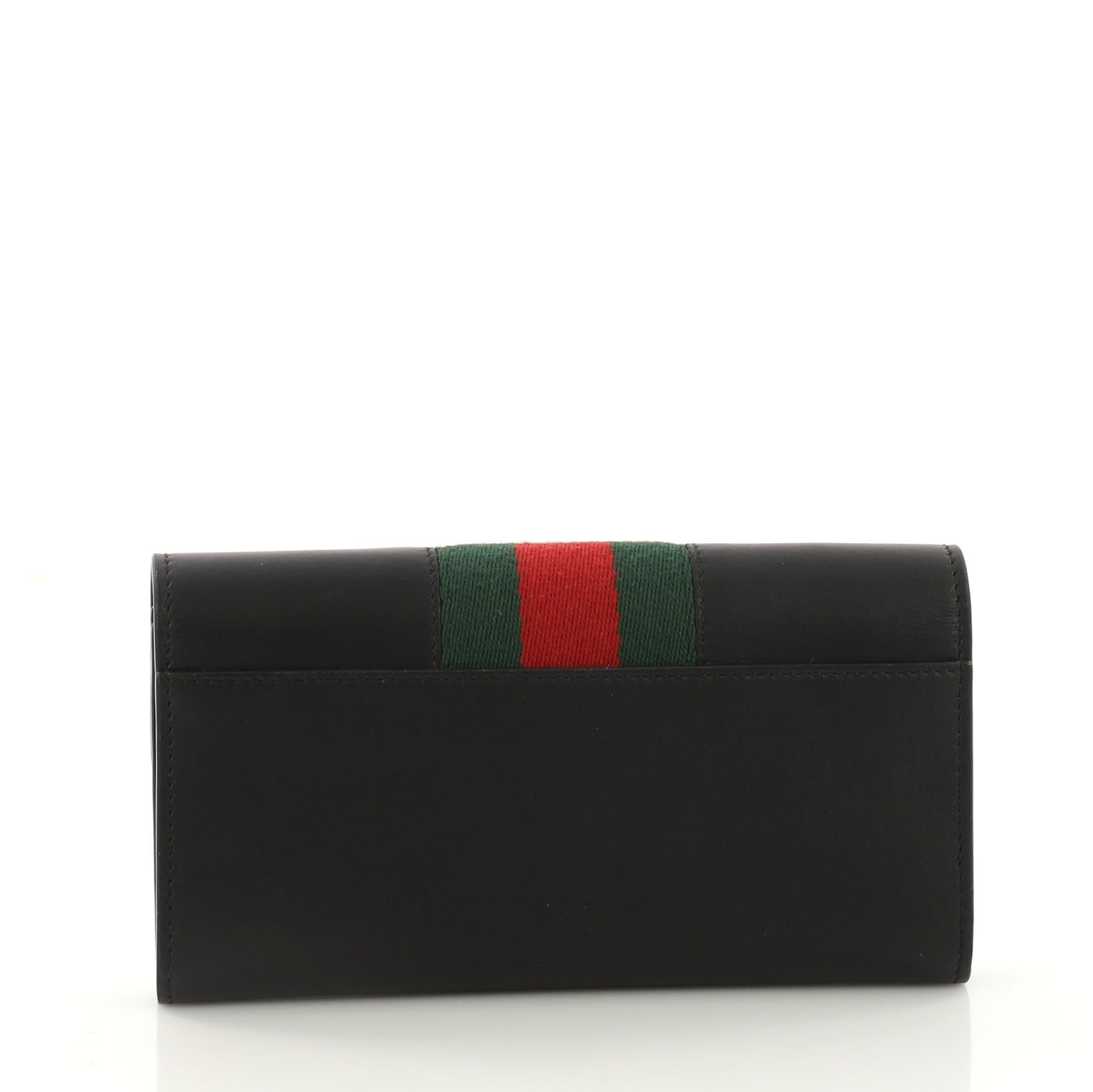 Gucci Sylvie Continental Wallet Leather In Good Condition In NY, NY
