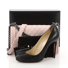 Chanel Boy Flap Bag Quilted Lambskin Old Medium