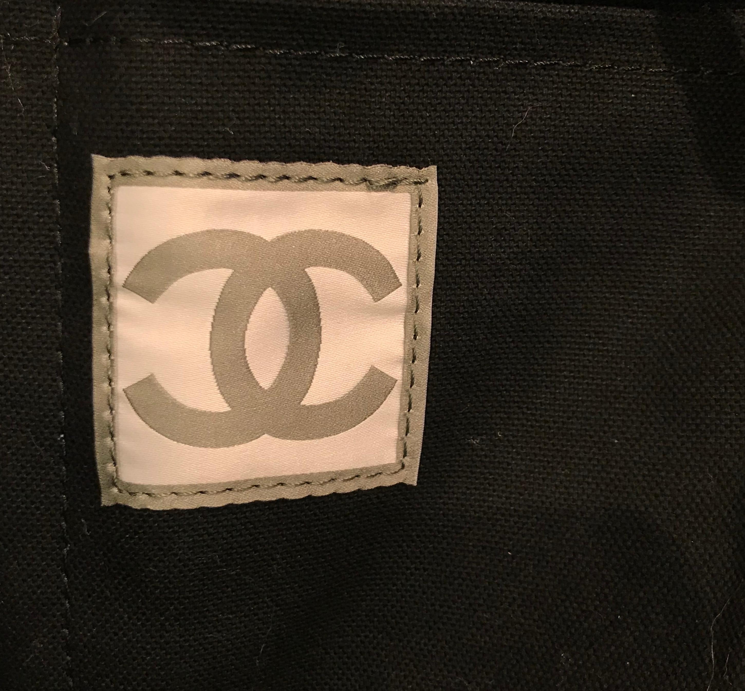 Chanel CC Drawstring Beach Bag Terry Cloth Large 1
