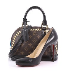 Louis Vuitton Metal Stones Alma Handbag Studded Monogram Canvas BB