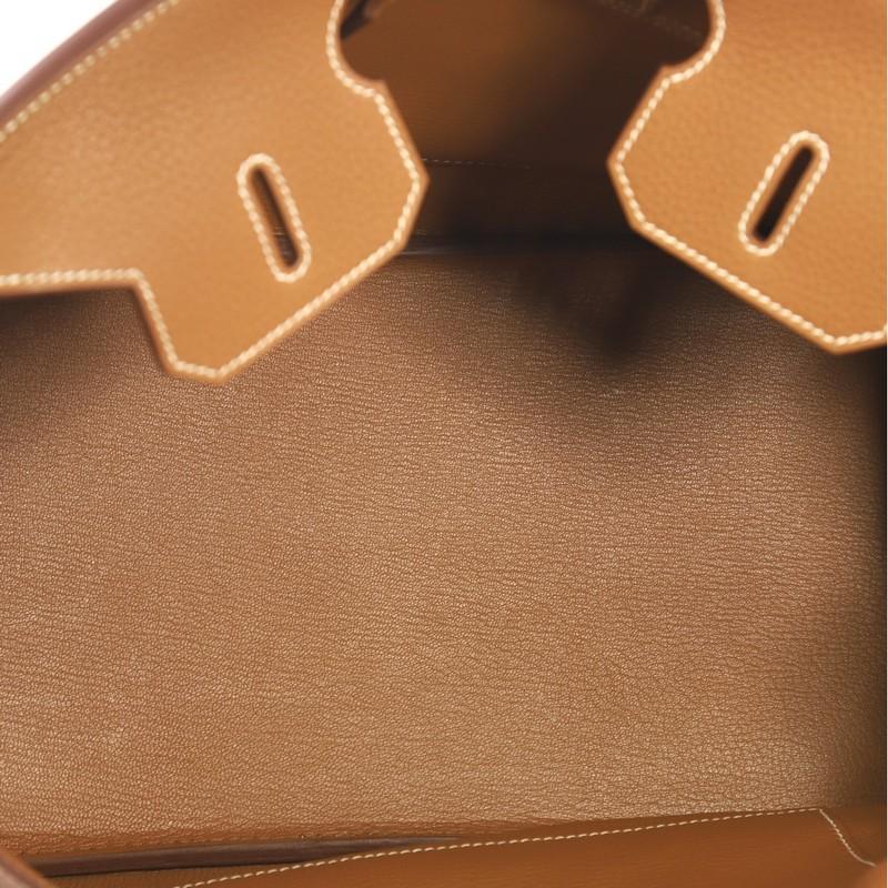Hermes Birkin Handbag Gold Clemence with Palladium Hardware 35 1