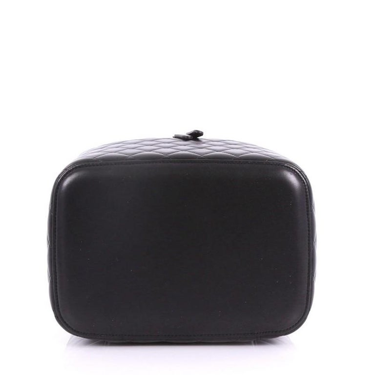 Chanel Beauty Bag Toiletry Cosmetic Makeup Case Travel Pouch Jewelry Box  Black