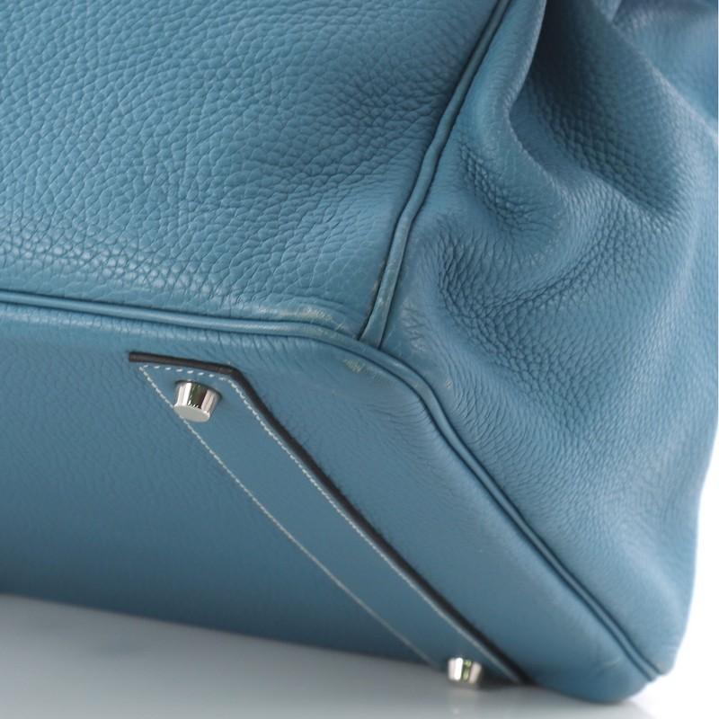 Hermes Birkin Voyage Blue Jean Clemence avec matériel en palladium 50 3