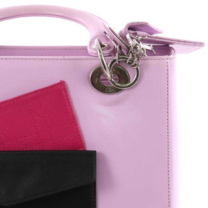 Christian Dior Lady Dior Pockets Handbag Leather Medium 4